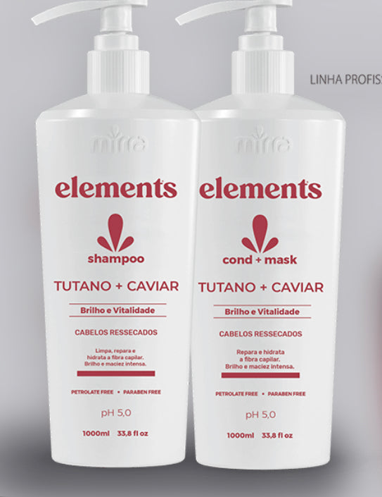 Kit Elements Tutano + Caviar - 2 pieces - 1000ml - Mirra - Corolla Beauty Supply