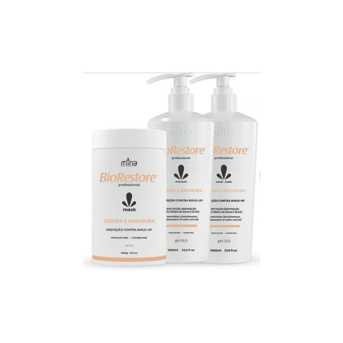 Kit Biorestore Build-up JOJOBA PRO 1L - Mirra - Corolla Beauty Supply