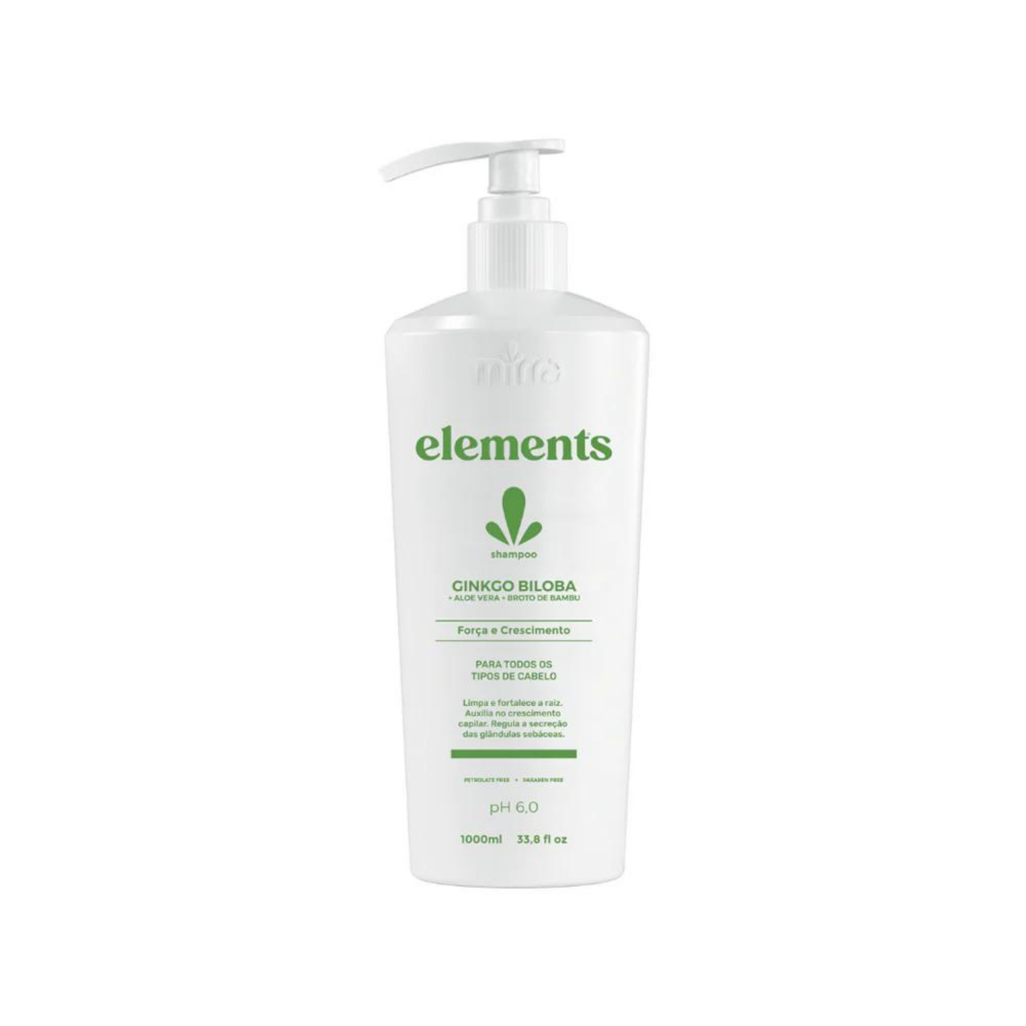 Shampoo Elements Fortalecimento Gincko - 1000ml - Mirra - Corolla Beauty Supply