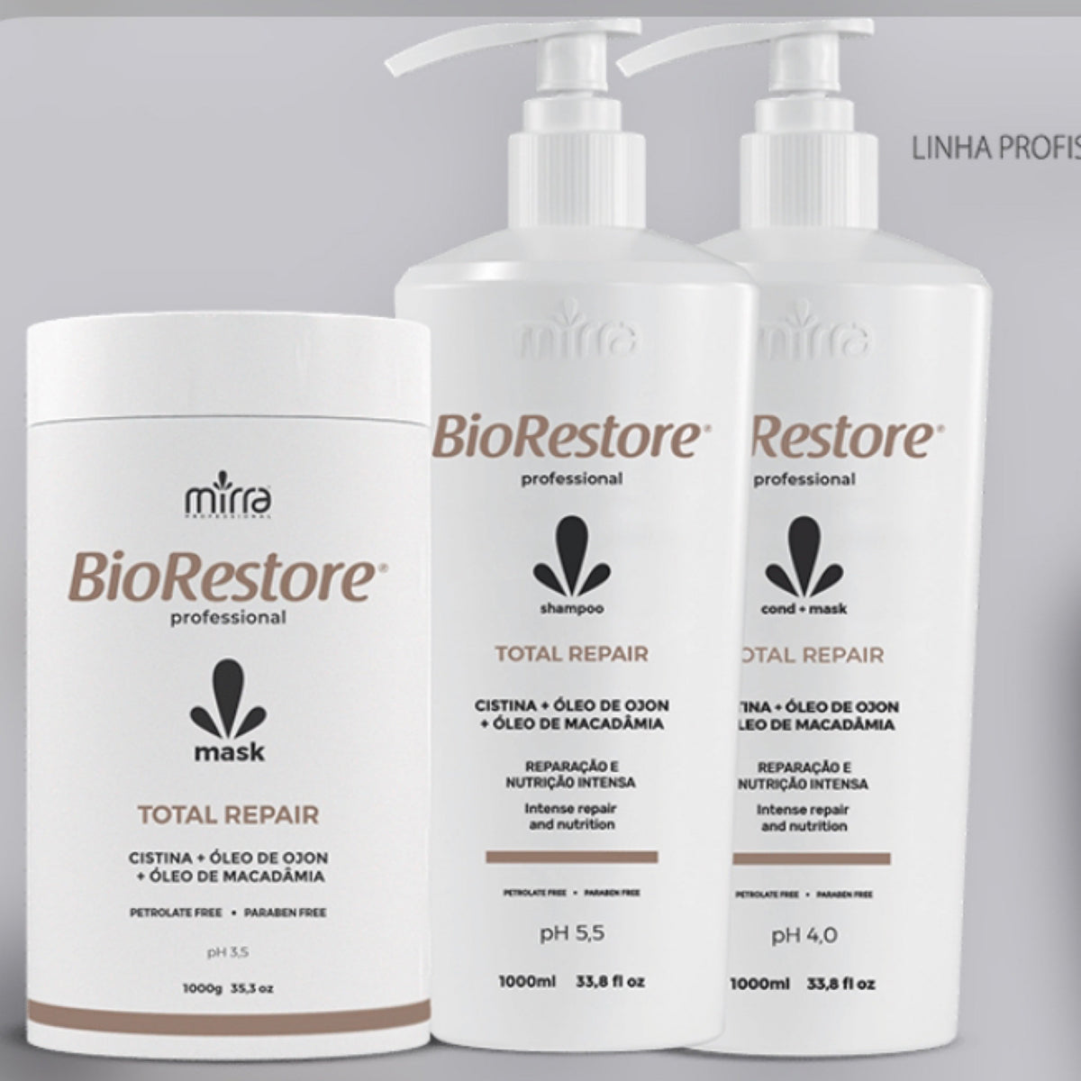 Kit Biorestore Total Repair PROFESSIONAL - pieces - Mirra - Corolla Beauty Supply