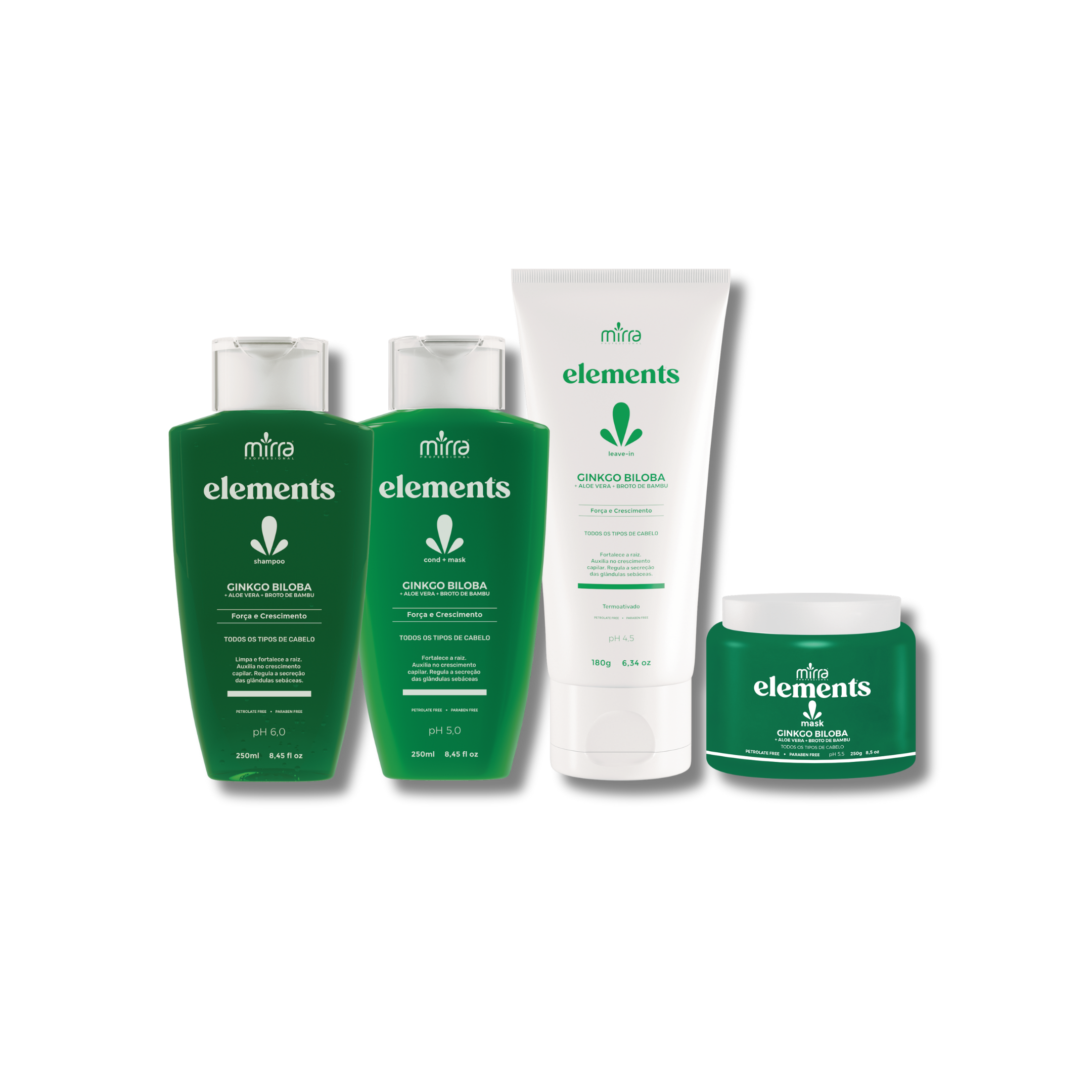 Kit Elements Fortalecimento Gingo Home - 4 pieces - Mirra - Corolla Beauty Supply