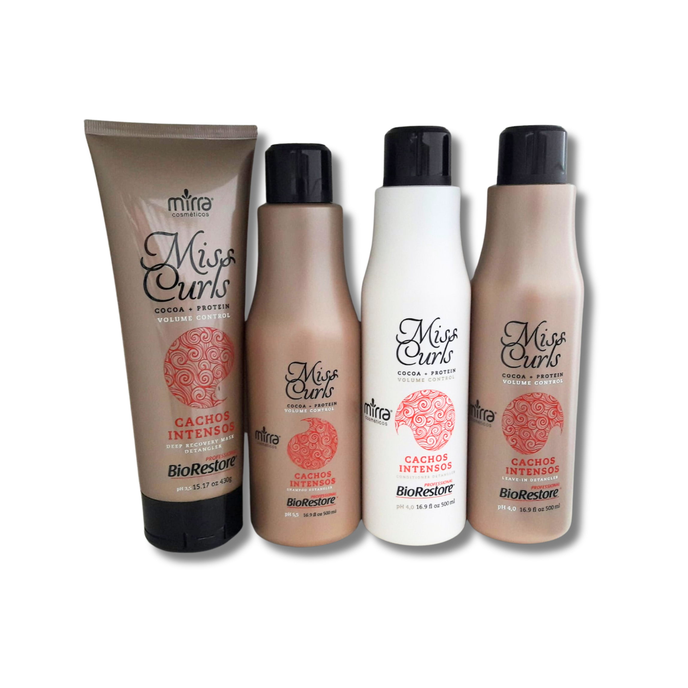 Kit MissCurly - 4 pieces - 500ml - Mirra - Corolla Beauty Supply