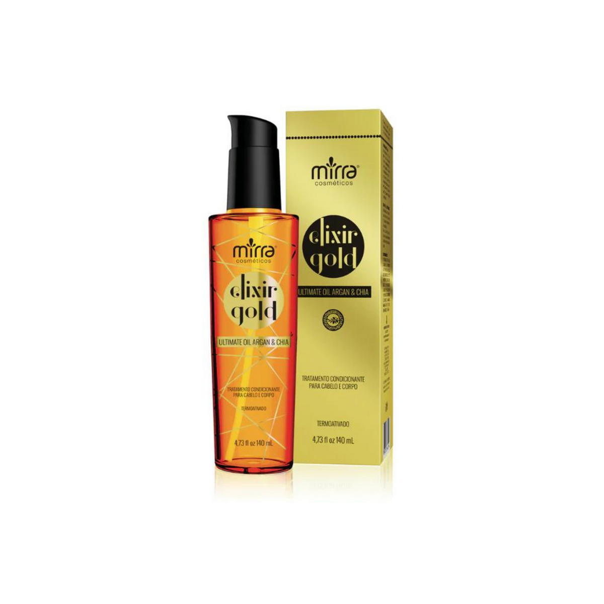 Elixir Gold Argan & Chia 140ml - Mirra - Corolla Beauty Supply