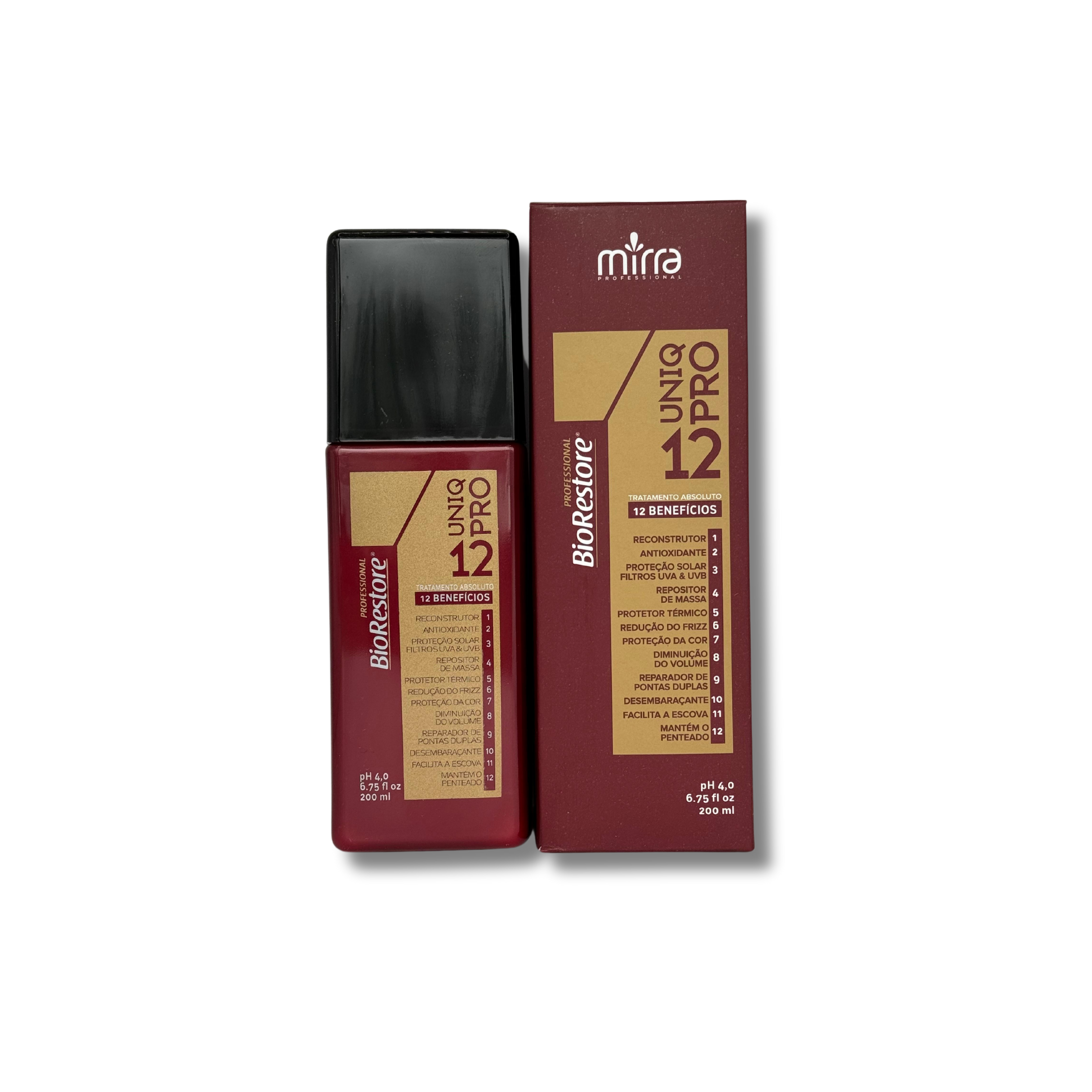 Leave-In UNIQ PRO12 - 200ml - Mirra - Corolla Beauty Supply